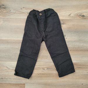 Black Chino Toddler Boy Adjustable Pants